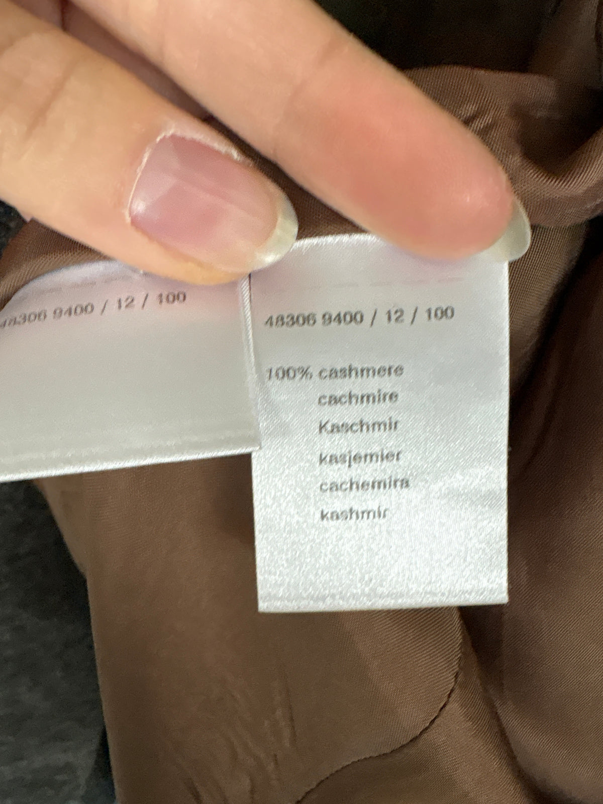 Sacou 100% cașmir ușor cambrat chocolate brown cu buzunare aplicate