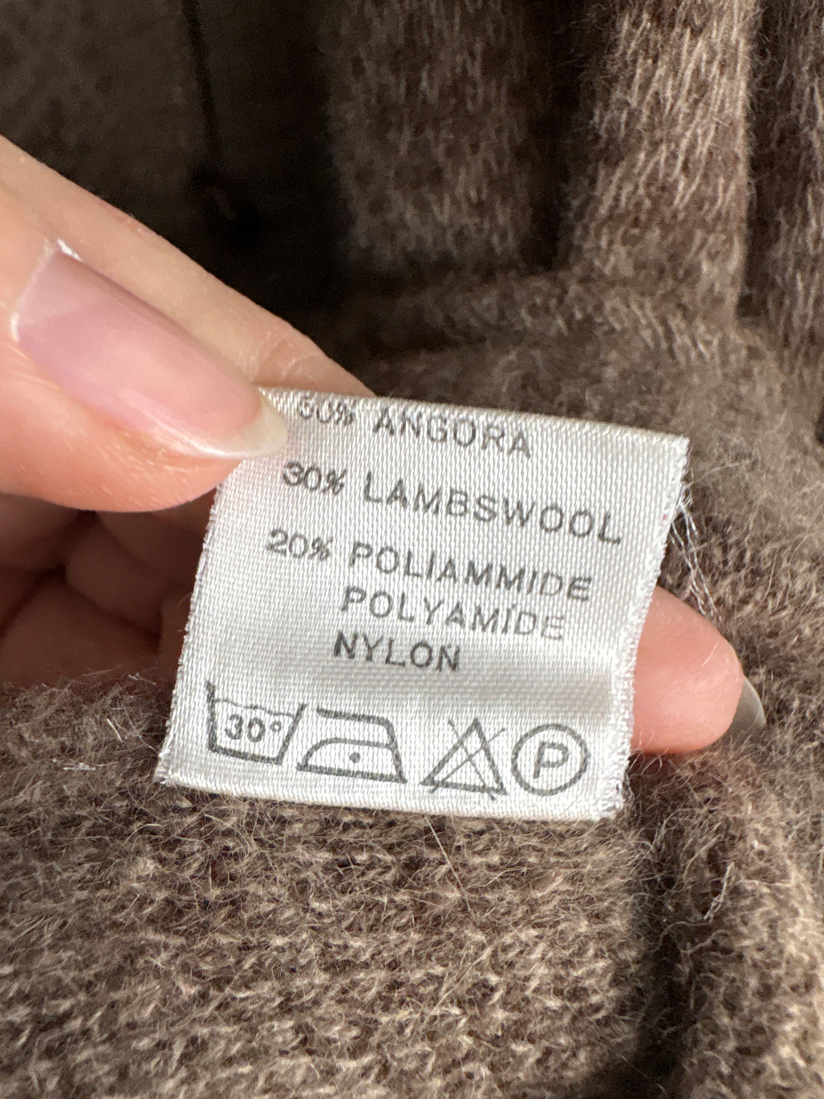 Jacheta Ungaro luxury taupe brown din tricot gros extrafin de lana și Angora