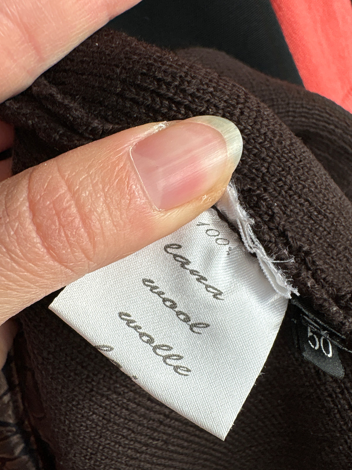 Jacheta maro excepționala couture duffle coat din tricot de lână cu interior din mătase light padded