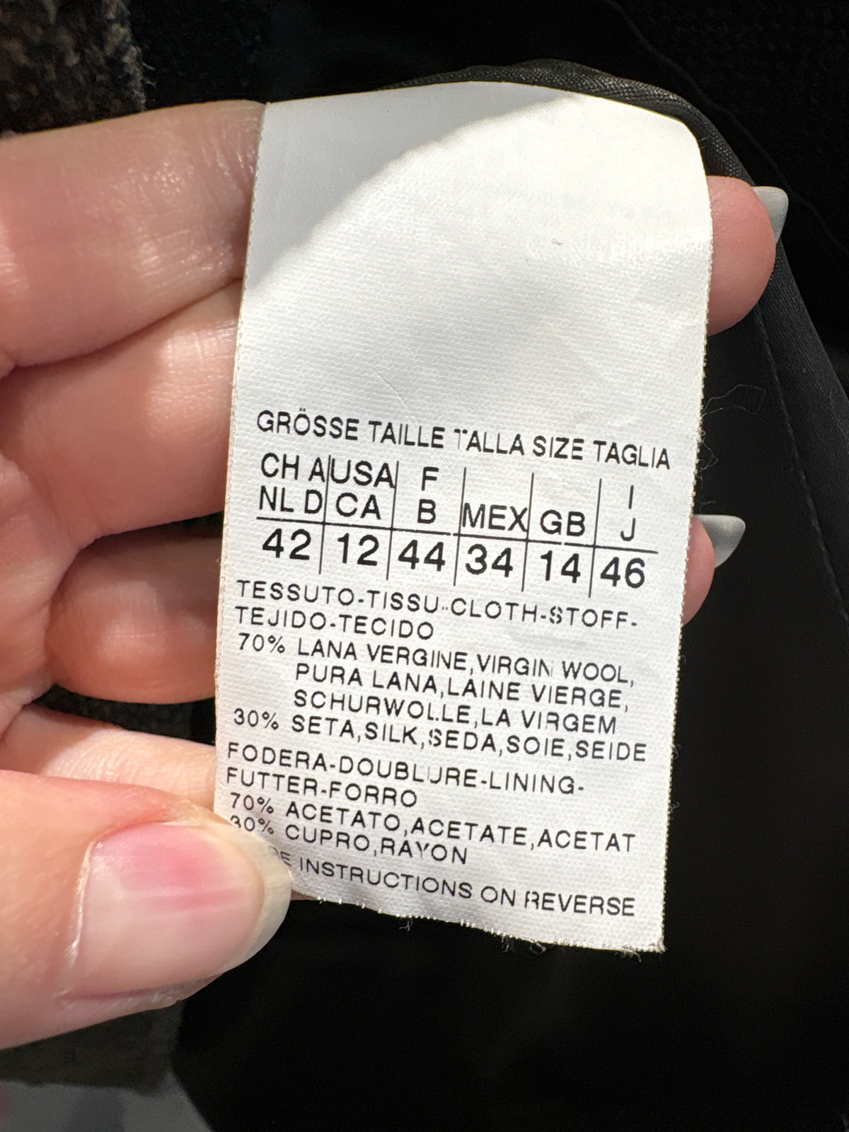 Jacheta Max Mara în stil biker din tweed Donegal de lana și mătase naturală camel și negru
