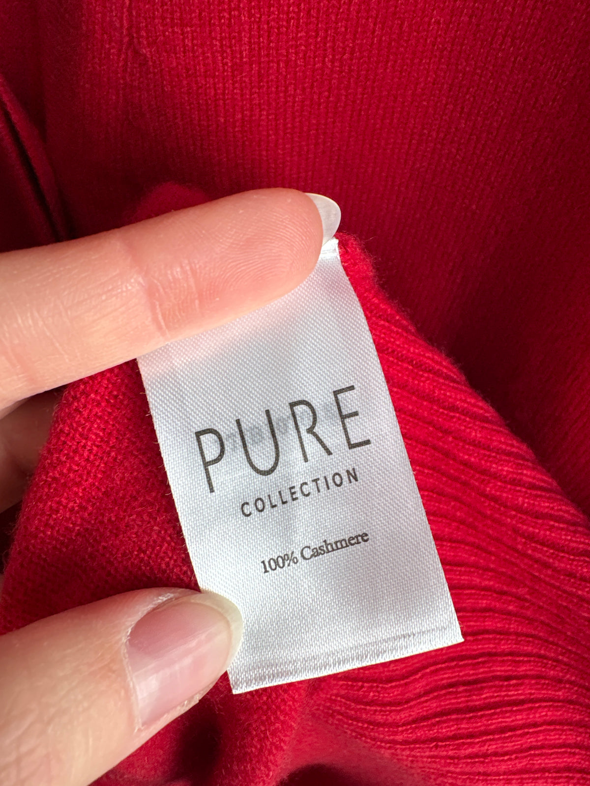 Cardigan din cașmir cherry red în croi lejer