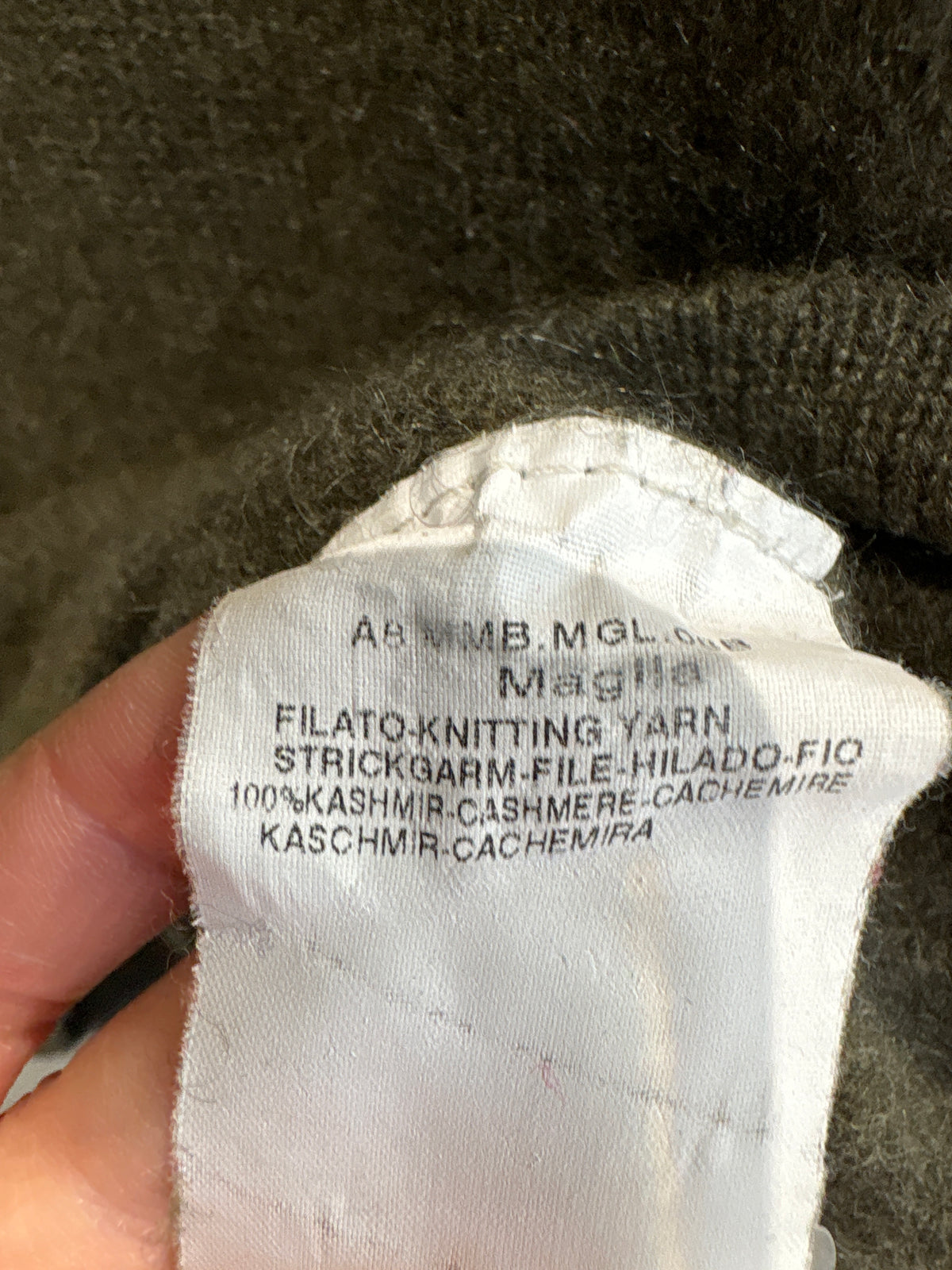 Hanorac Max Mara dark green din cașmir multiplu plin excepțional