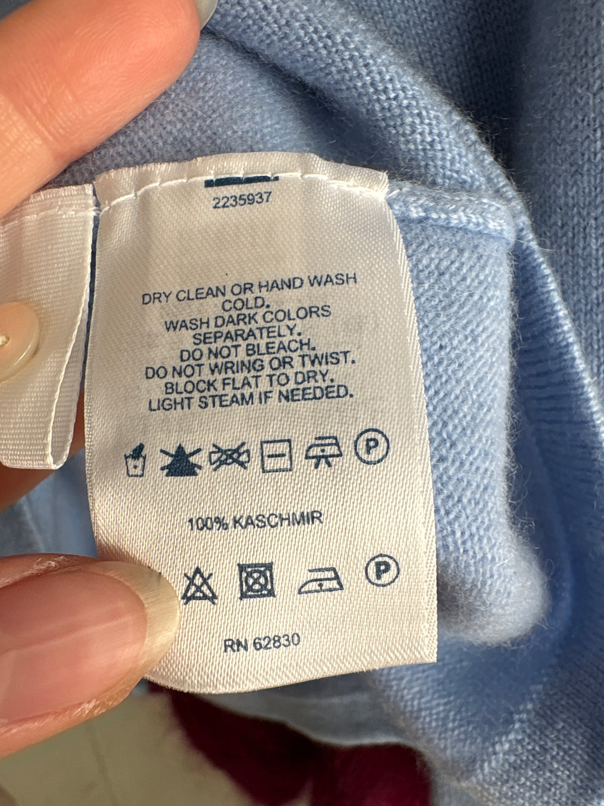 Pulover baby blue din cașmir