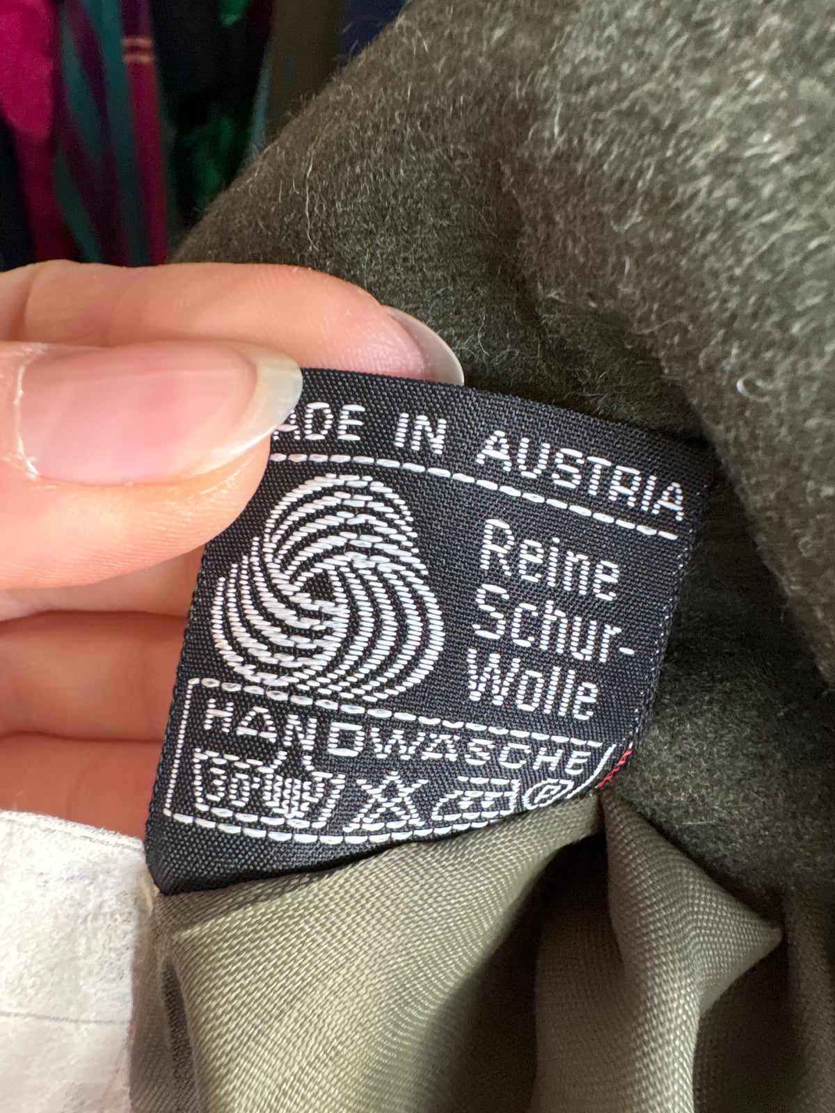 Fustă vintage plisată din tweed de lana pura virgină certificată dark green midi