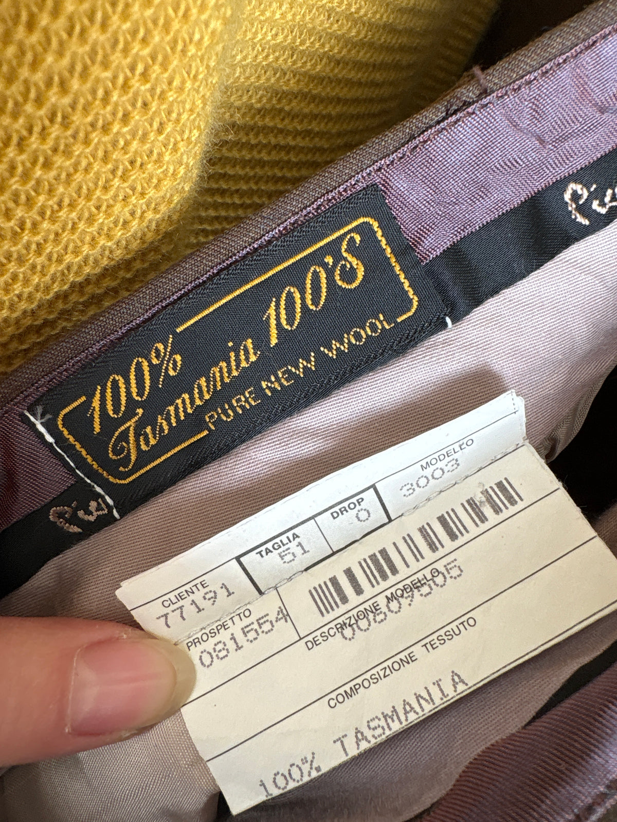 Pantaloni petite luxury Pierre Cardin din lana tasmaniana merino excepțională maro