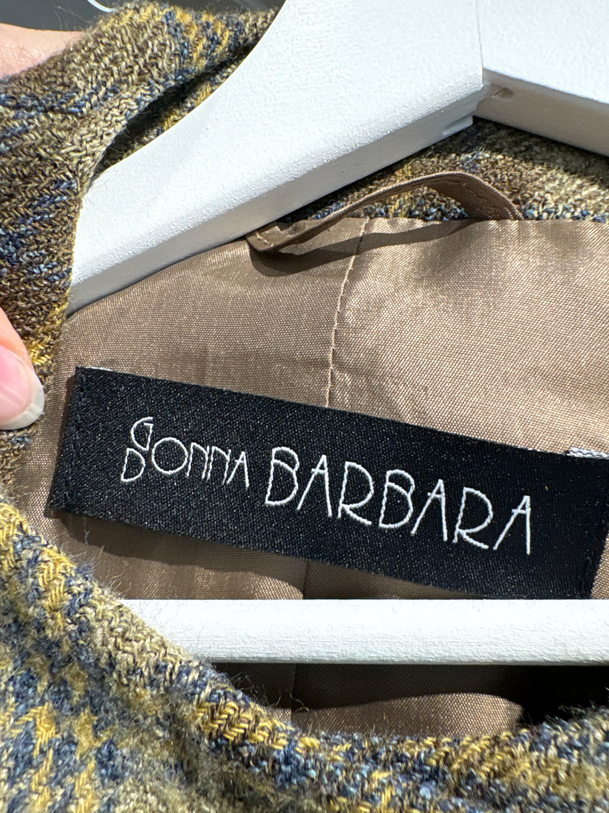 Sacou petite vintage italian în croi minimalist din tweed superb de lana on carouri