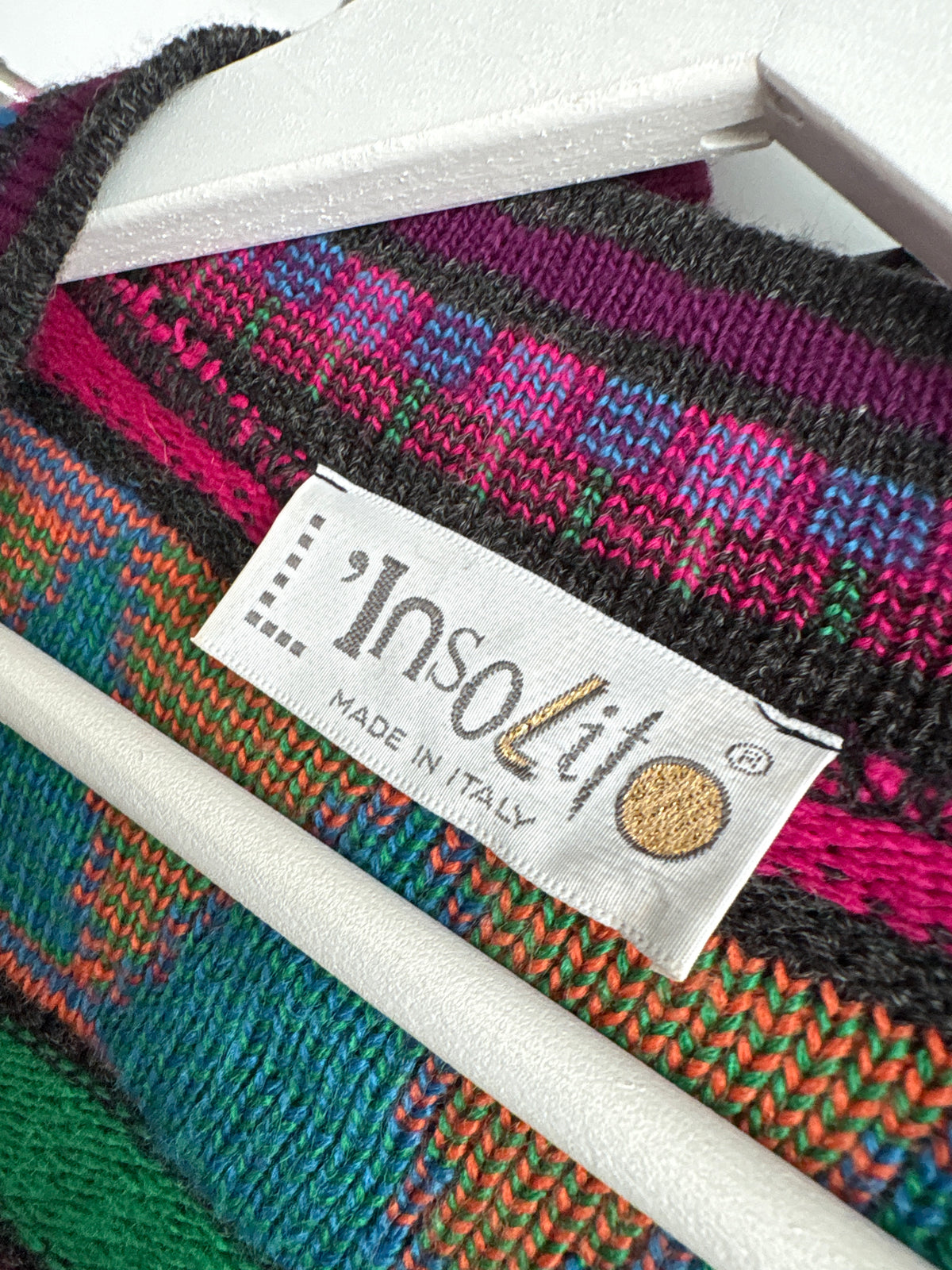Cardigan vintage super gros din tricot de lana texturat în culori tari excepțional