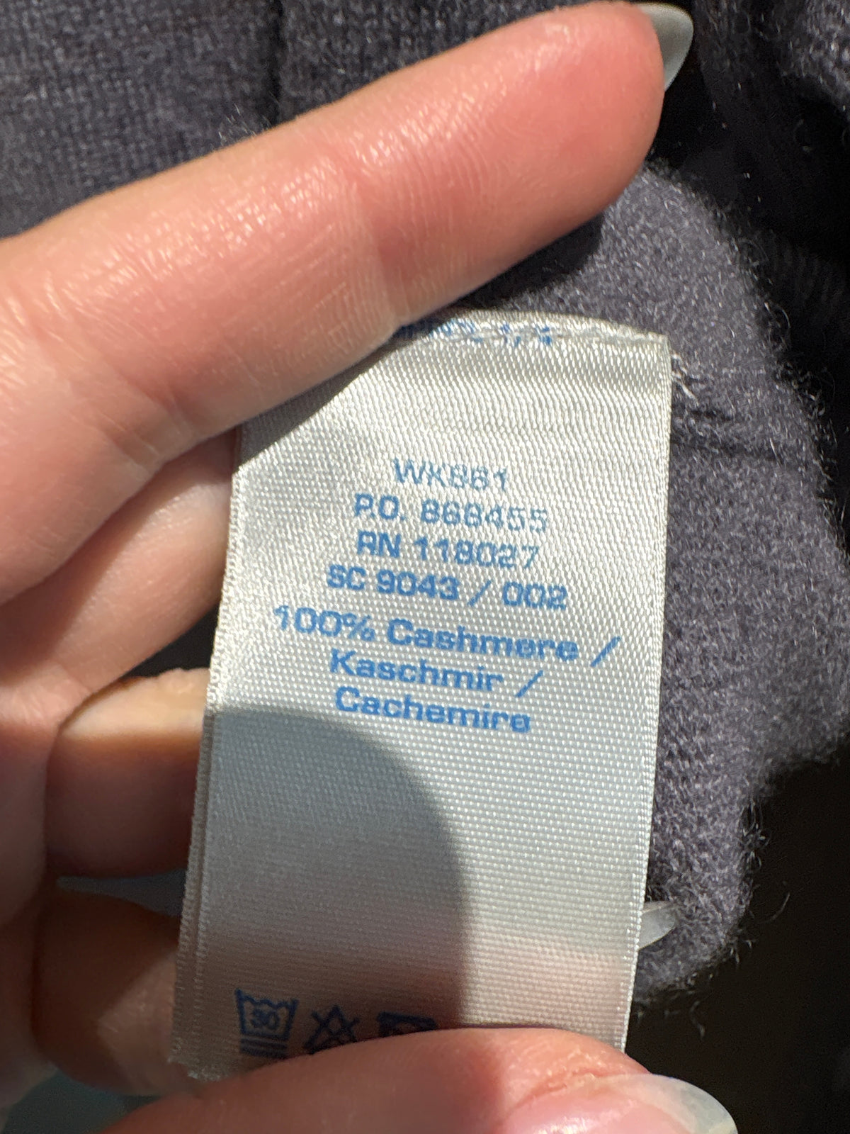 Cardigan din cașmir multiply steel gray feminin petite