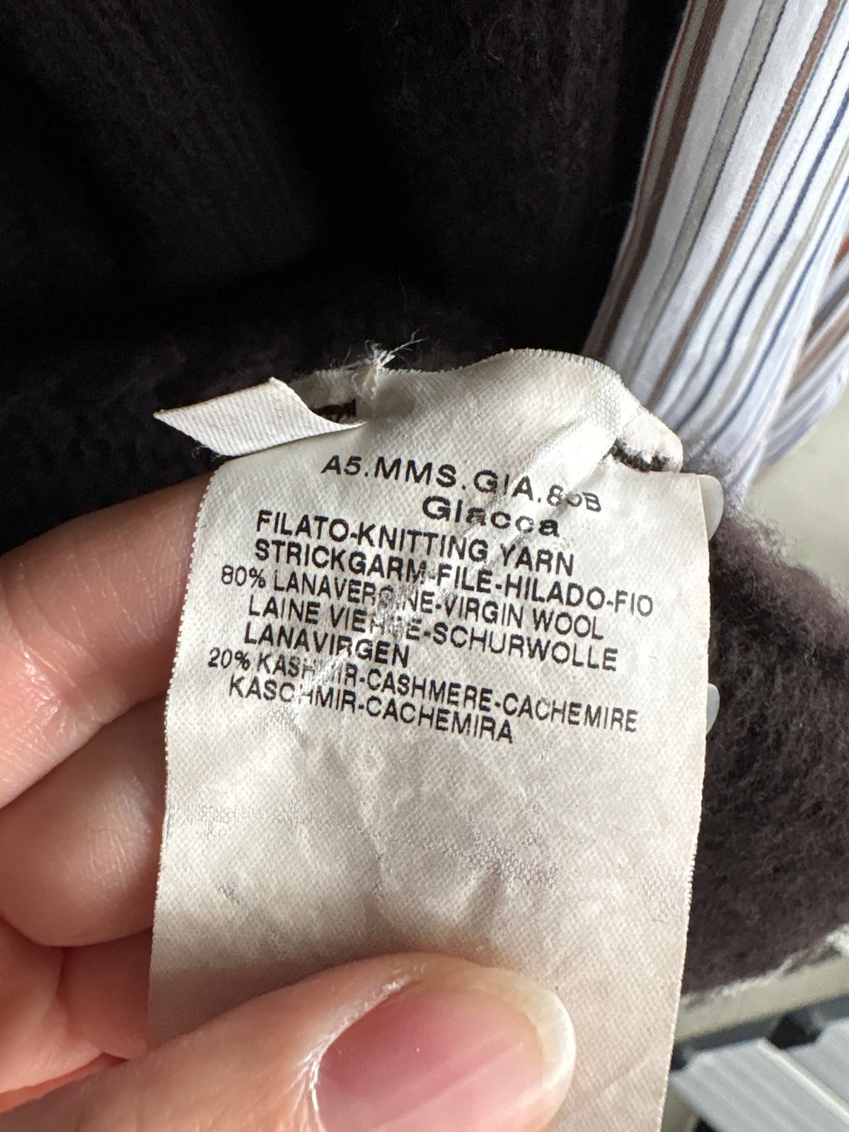 Pardesiu Max Mara din tricot gros cu torsade și glugă de lana și cașmir chocolate brown