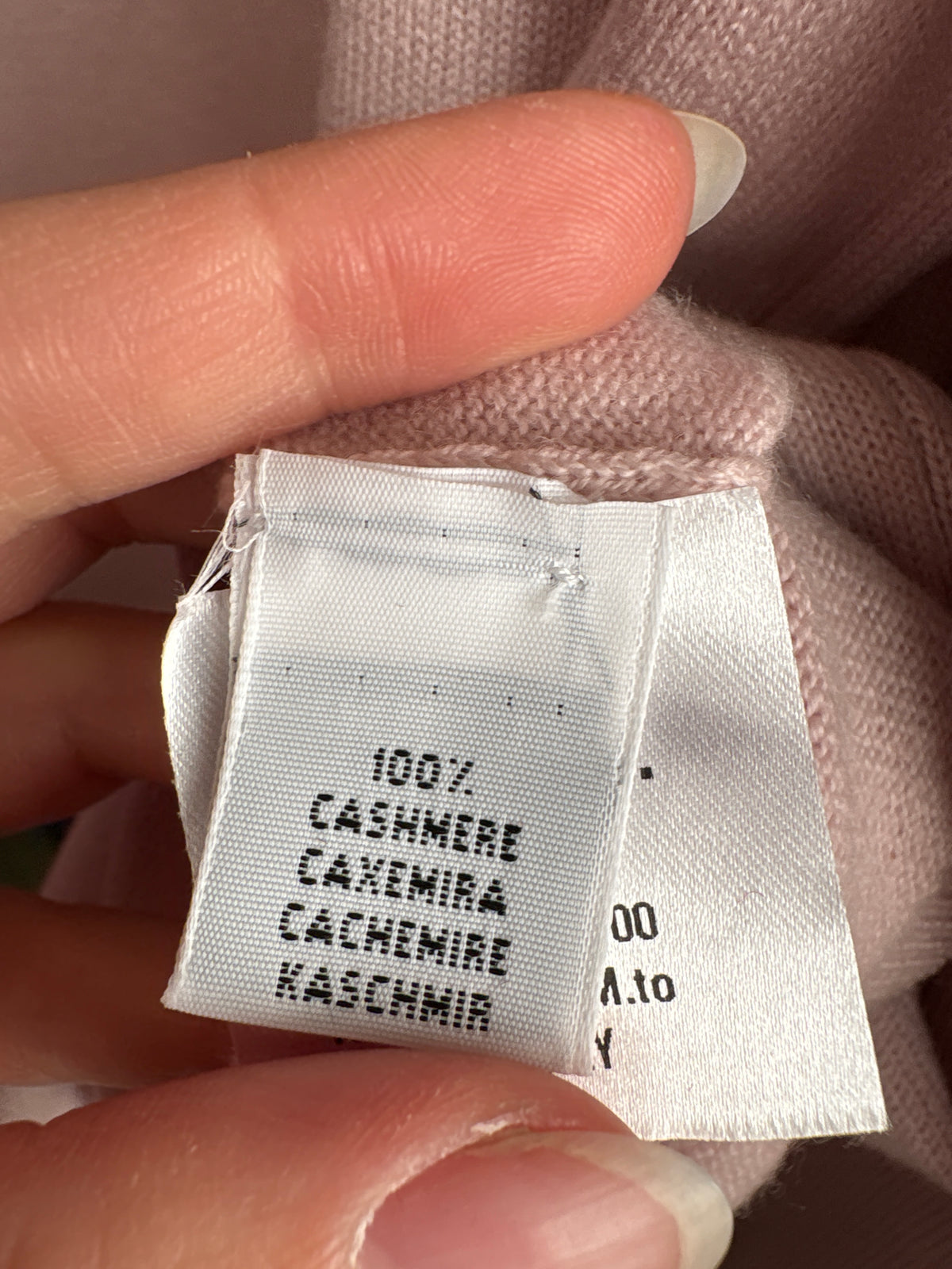 Maleta din cașmir multiply dusty powder Pink
