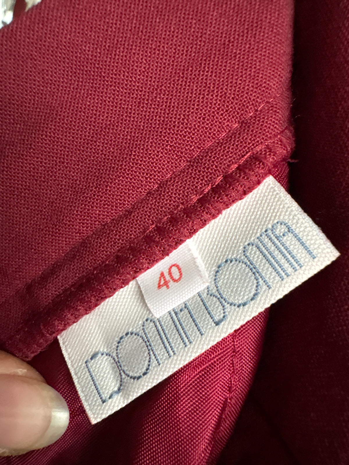 Pantaloni burgundy italienești cu talie extrem de înaltă din lana extrafina confort