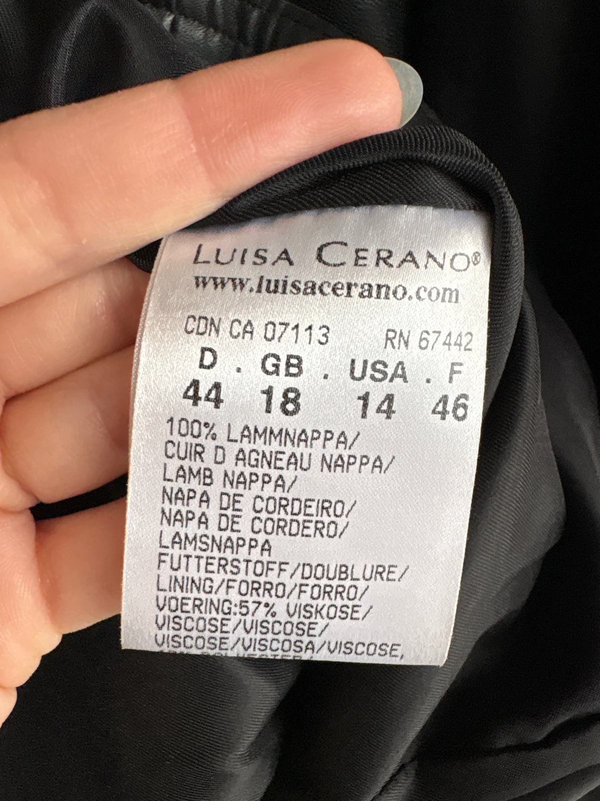 Geaca luxury Luisa Cerano din piele extrem de moale în croi clasic racer reinterpretat