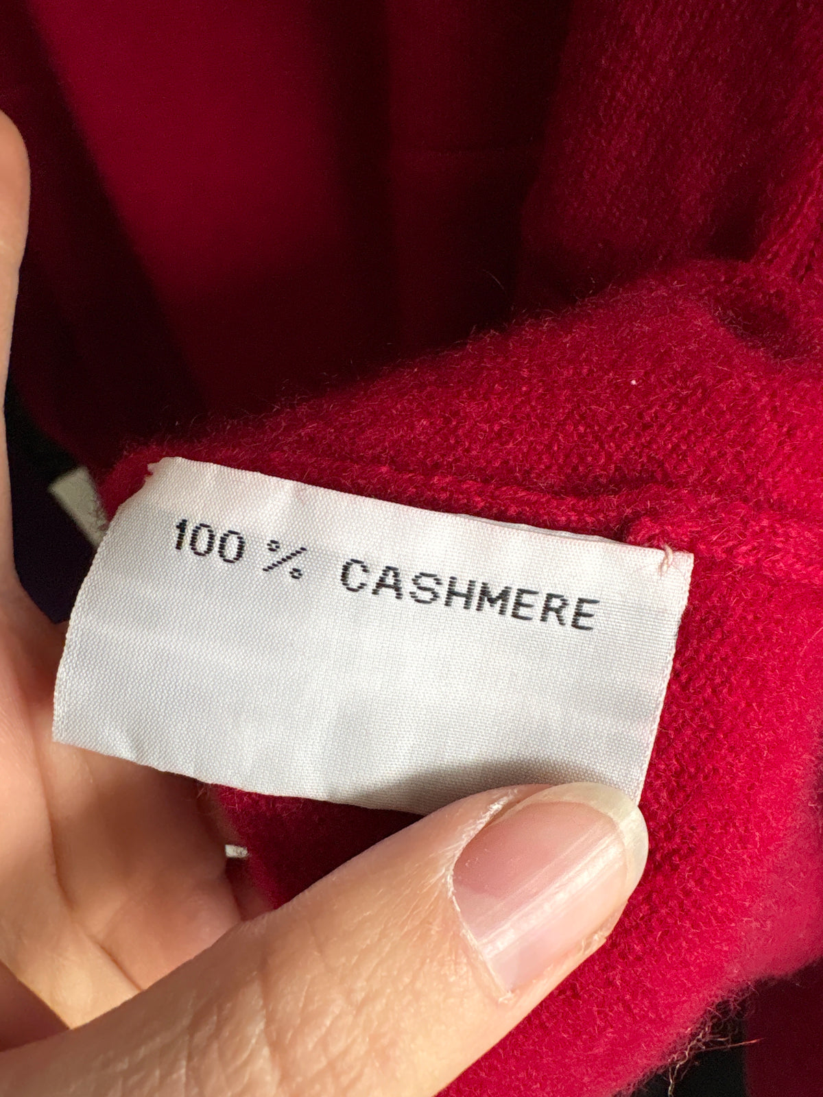 Maleta din cașmir multiply raspberry red
