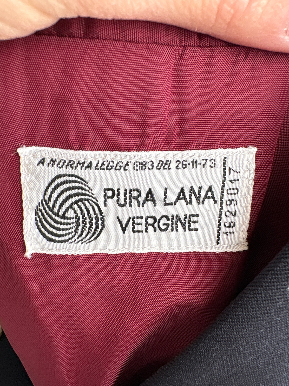 Sacou italian cu închidere dublă din lana pura virgină verificată extrafina Navy blue