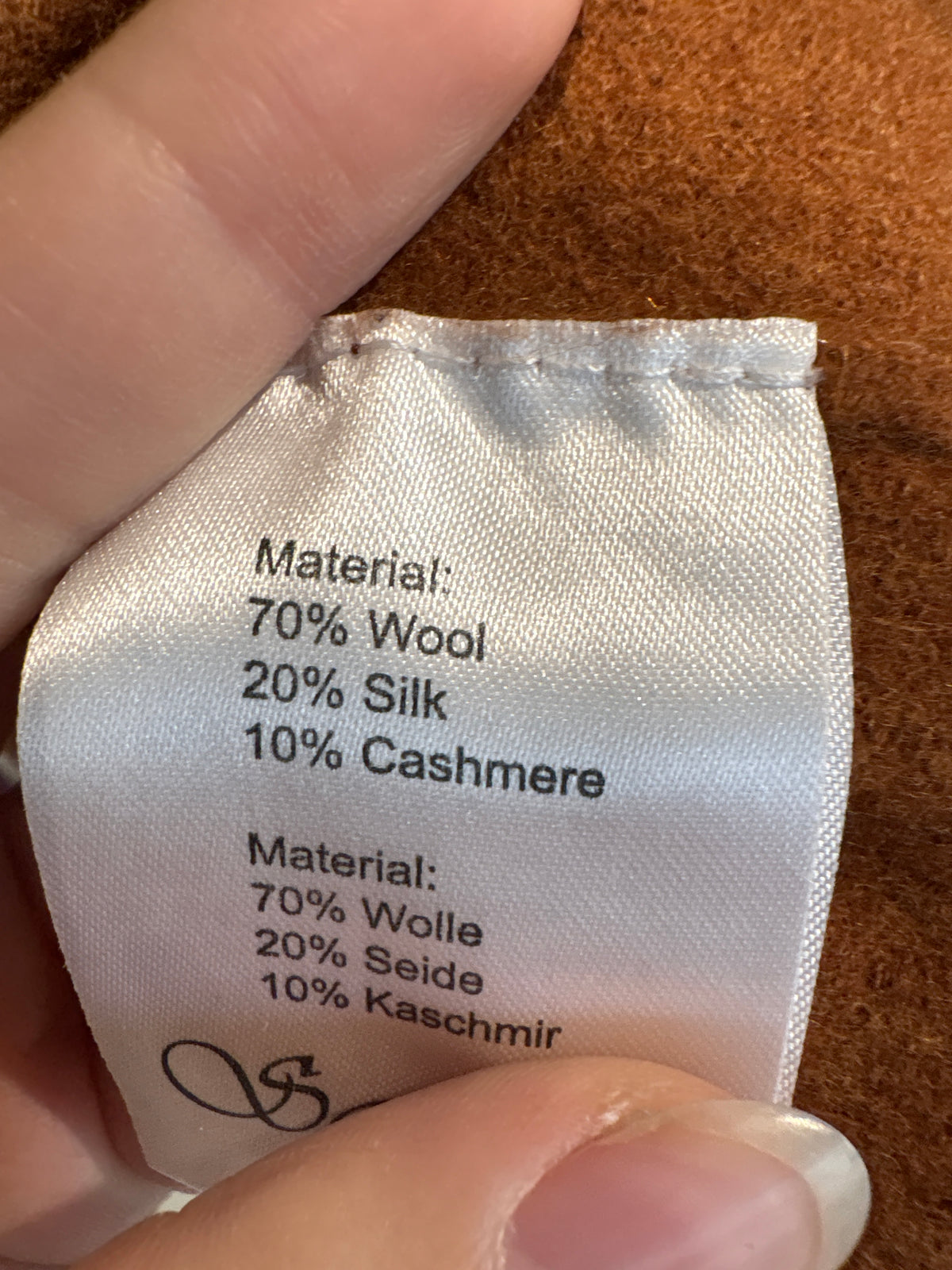 Pulover caramel din cașmir, mătase naturală și lana caramel brown