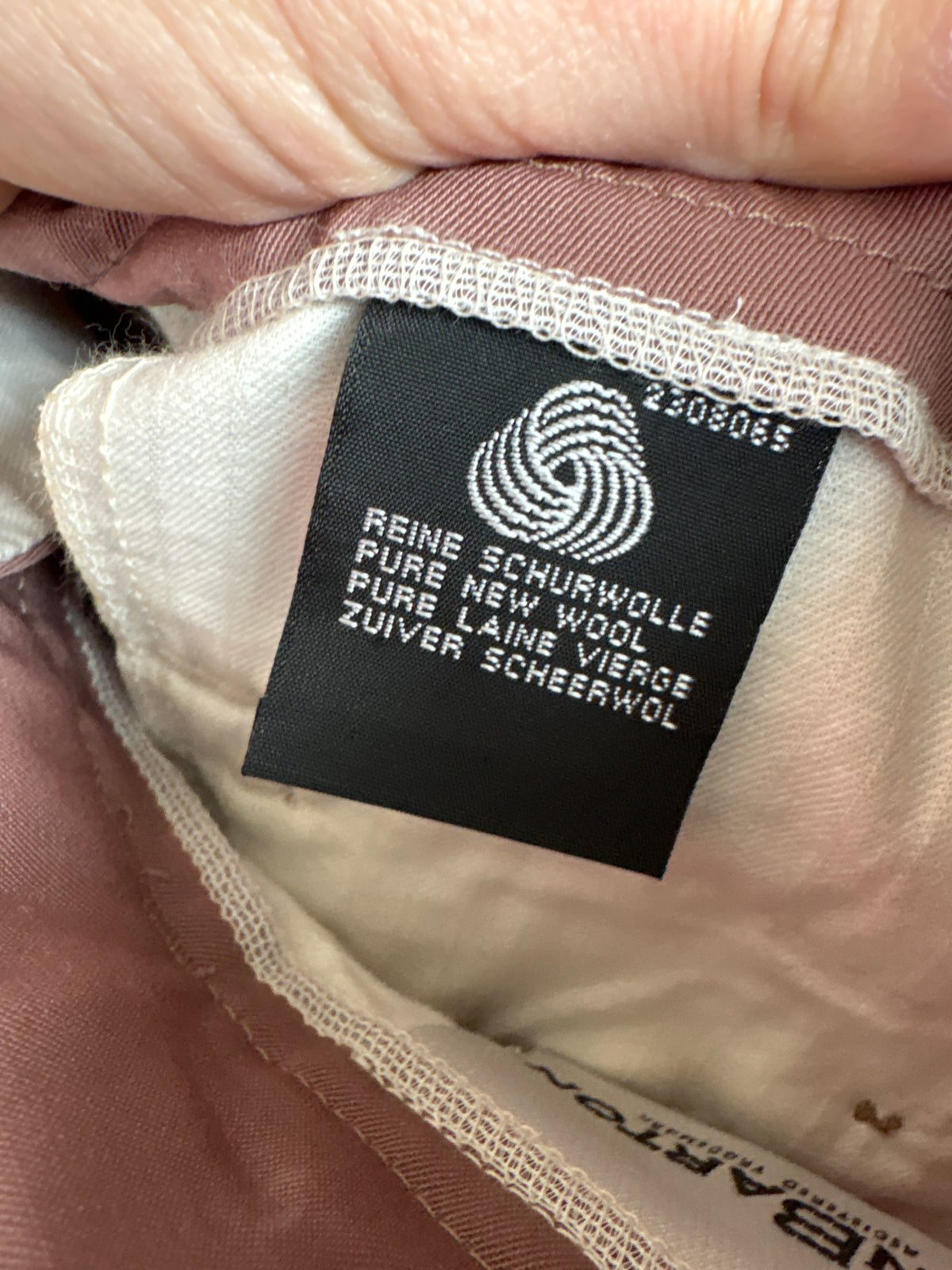 Pantaloni ultra tall dusty pink din lana plină extrafina pura virgină certificată